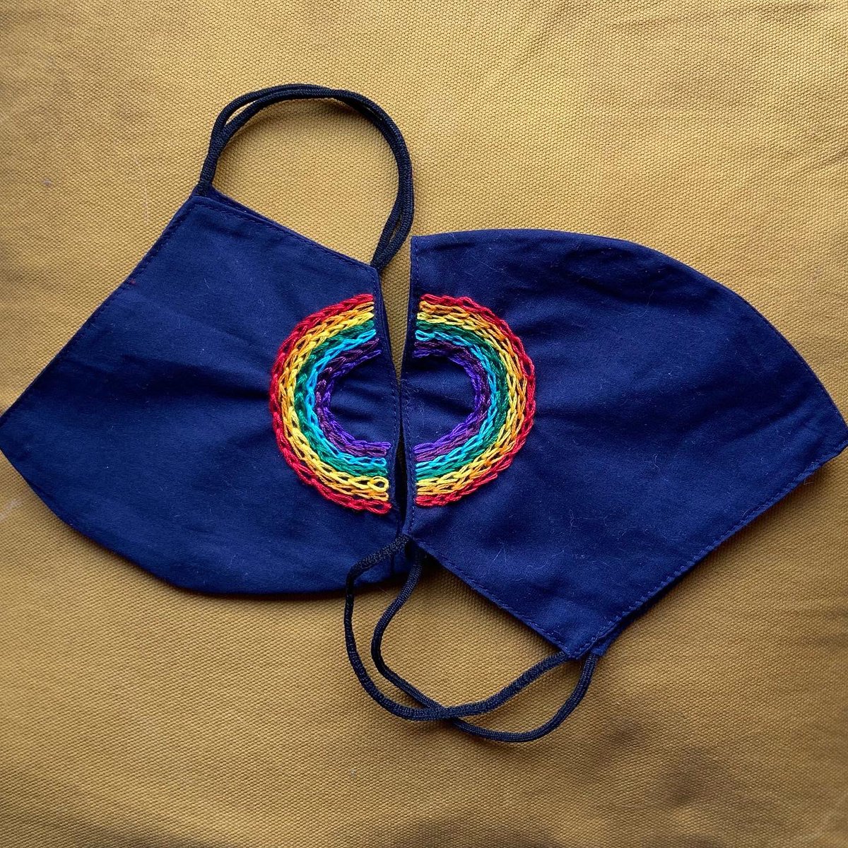 MaisyCrunden's tweet image. my lil masks are going down a TREAT!! DM me if you’d like one! I’m just about to do a re-stock so get yall orders in 🤩🤩 £5 each!! (£8 for two sides of embroidery)! I can custom made the design to whatever you’d like! 🌈🌈 #supportsmallbusiness #shopsmall