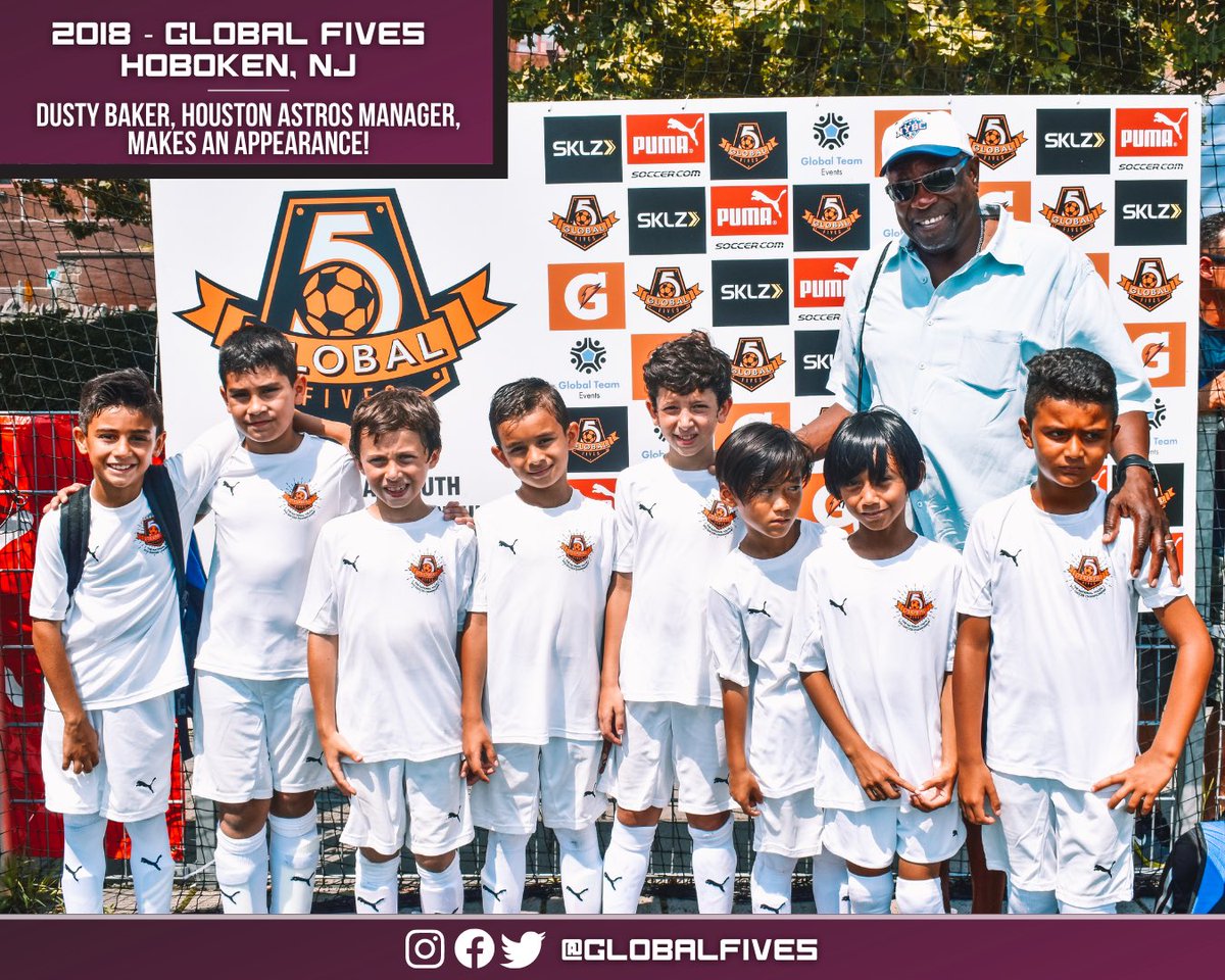 SteelSportsInc's tweet photo. #TBT - Throwing it back to 2018 when Dusty Baker, @astros Manager, stopped by the National GLOBAL FIVE5 tournament in Hoboken, NJ! ⚽️ 

@globalfive5 #globalfive5 #steelsports #dustybaker https://t.co/smeGlA5X9X