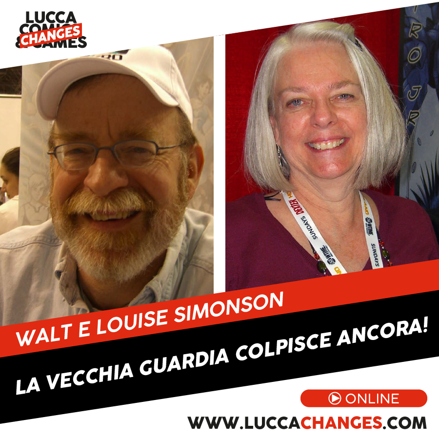 LuccaCandG's tweet photo. Walt e Louise Simonson già nostri ospiti nel 2018 - tornano a #LuccaChaNGes per un'intervista esclusiva moderata dal giornalista Alessandro di Nocera, realizzata in collaborazione con Editoriale Cosmo.
👉 Guardate il video: https://t.co/WXBWkfdgYP https://t.co/b8rxvEK36x
