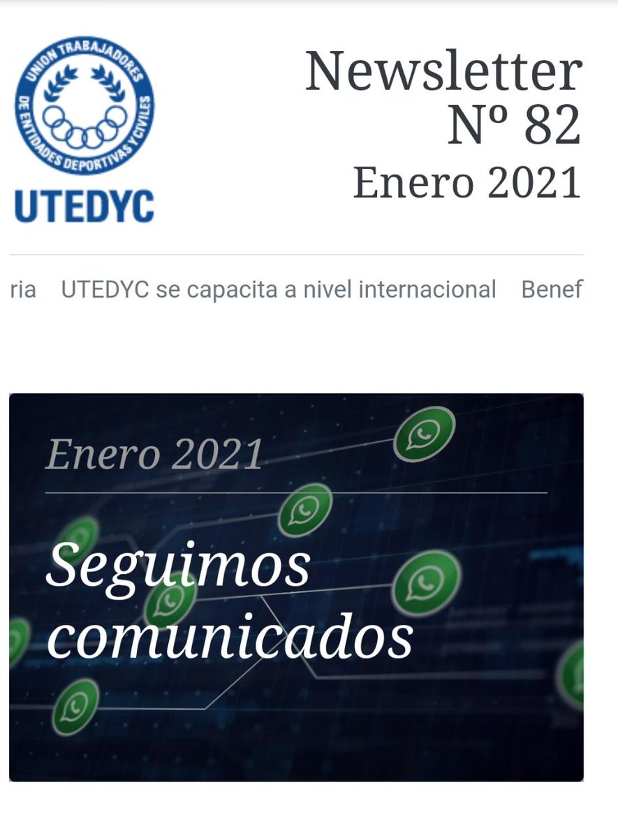 UTEDYCNacional's tweet photo. #Newsletter #Nota4
Seguimos conectados
Desde el inicio de la pandemia, se reforzaron los canales digitales para poder mantener una comunicación fluida con las afiliadas y los afiliados durante el ASPO.
Leé la nota completa en https://t.co/DsD3VHJMy2 https://t.co/Ro2EmVPYth