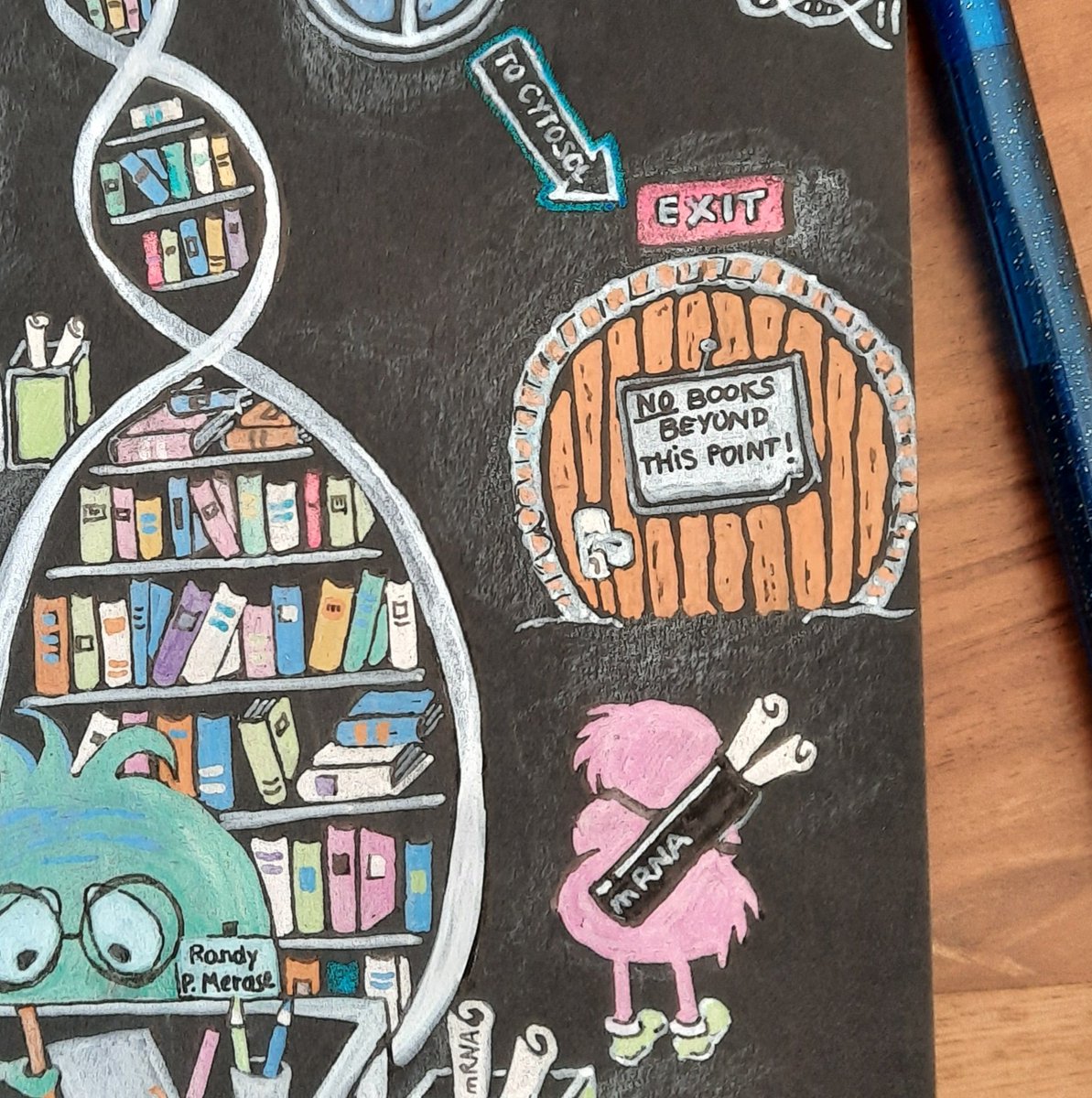 ArtSci_ARP's tweet image. Meet Randy P. Merase - copy specialist &amp;amp; first star of my comic series: "How does an mRNA vaccine work?"

PART 1: Inside the cell's transcription center (or where's RNA made in our cells)

You can find the full story on instagram.com/artsci_arp

Leave me some love if you like it😊