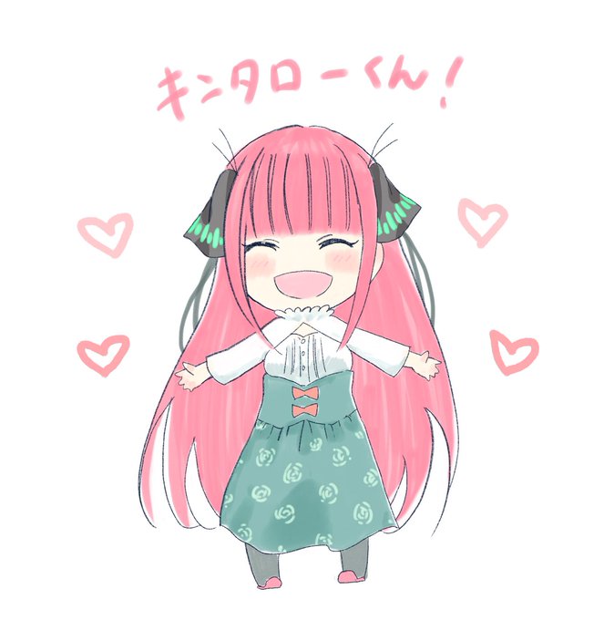 おこめ🍀🐥さんがTwitterに投稿した中野二乃(五等分の花嫁)のイラスト。