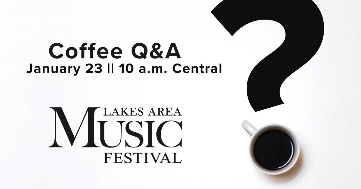 Coffee Q&amp;A with LAMF Artistic Advisor and violinist, Chloe Fedor, is this Saturday! Bring your strongest brew and your questions 🙂 

Learn more: bit.ly/3pRk1t4