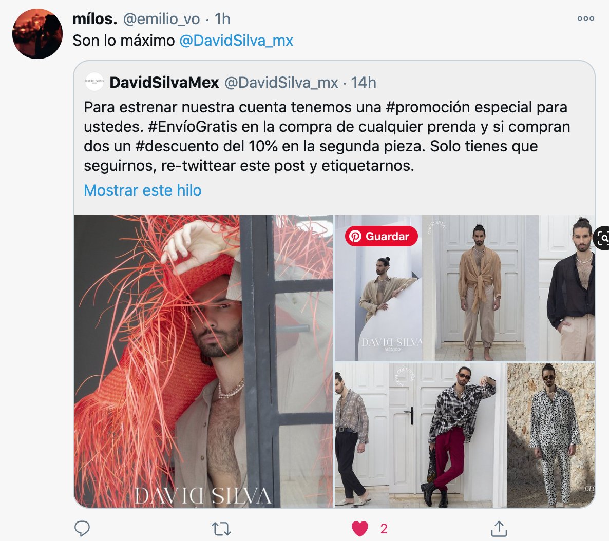 DavidSilva_mx's tweet photo. ☝️¡Aviso! Para hacer válida la promoción tienen que mencionarnos en el mismo post donde hacen el re-tweet.
La mención no es aparte, Les dejo el ejemplo de como debe ser, ¡gracias a todos! https://t.co/m4EL0TYz9R