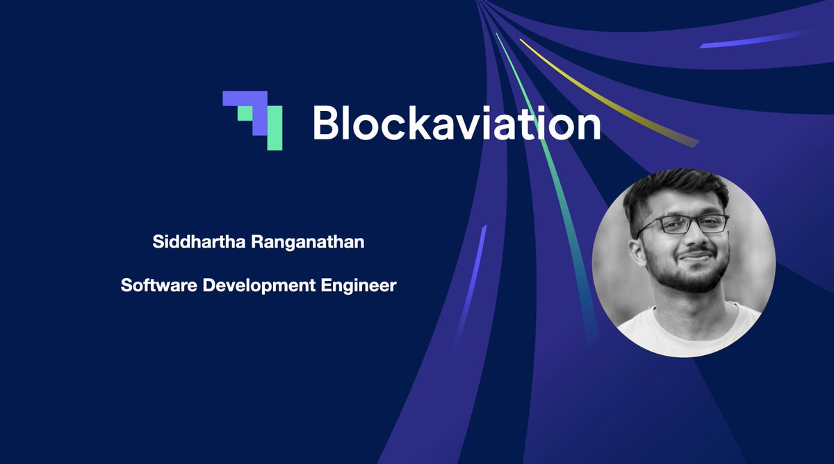 Blockaviation's tweet image. We are delighted to welcome Sid Ranganathan to the team as a Software Development Engineer.

Excited to showcase what Sid’s unique combination of full stack development and Data Analytics can do for our products.