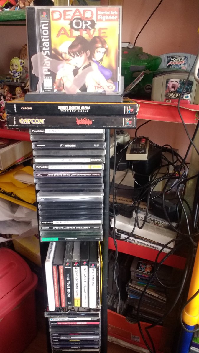 crossman311_077's tweet photo. More pics of the PS1 collection, the fighting games and the wrestling games.
#retrogaming #Playstation #Playstation1 #PSOne #PSX #PS1 #StreetFighter #DeadOrAlive #Darkstalkers #RivalSchools #WWF #CardinalSyn #Yukes #Capcom #Arika #Tecmo #Acclaim https://t.co/PKA5bDxLoA
