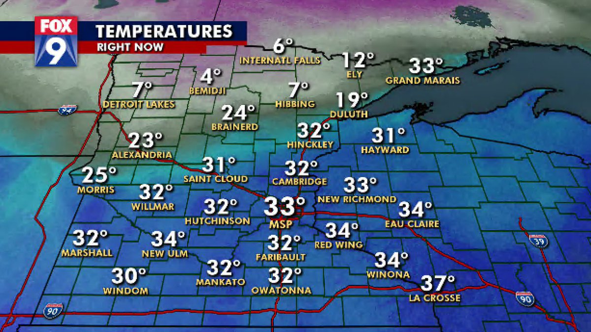 McDermedFox9's tweet photo. A cold front is bringing in a BIG DROP in our temperatures. You've been warned! @FOX9 #BundleUp #DroppingTemps #BelowZeroWindChills https://t.co/iLgI9Wz8JW