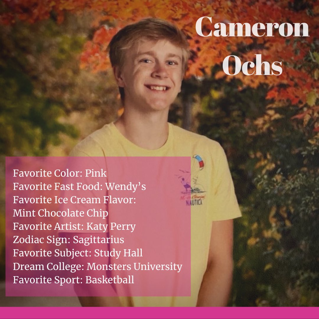 CHminiTHON's tweet photo. Cameron Ochs is our next contestant for Mr. Mini-THON 2021🎗 support him by donating to his donor drive #ftk #cancerdoesntquit #chmt #forthegold #mrminithon #partnersinthefight #childhoodcancerawareness https://t.co/QCfBOTX2fd