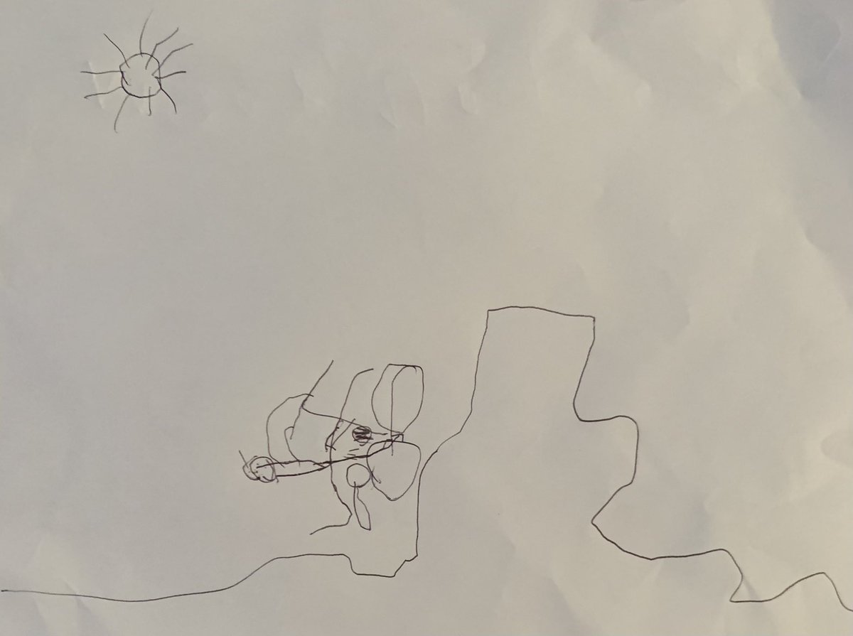 emiller1983's tweet photo. @tonibou_oficial my 4 year old son drew a picture of you on your trials bike. He wants to be a World Champion one day too! #turnitsideways https://t.co/evthzyAoxV