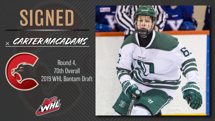 We've signed 2004-born forward Carter MacAdams to a WHL Standard Player Agreement. 
#NorthernUprising | #WHL 

DETAILS 📰 bit.ly/2LTHtav