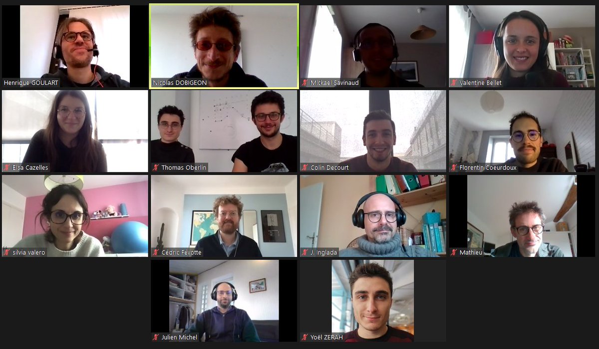 Fruitful (yet remote) meeting of the <a href="/ANITI_Toulouse/">ANITI Toulouse</a> #AI Research Chair on fusion-based inference from heterogeneous data with colleagues and Ph.D. students from <a href="/IRIToulouse/">IRIToulouse</a> <a href="/ISAE_officiel/">ISAE-SUPAERO</a> <a href="/CesbioLab/">Centre d'Etudes Spatiales de la Biosphère</a> <a href="/CNES/">CNES</a> <a href="/NXP/">NXP</a> &amp; #CS_Group.

🔗dobigeon.perso.enseeiht.fr/aniti/