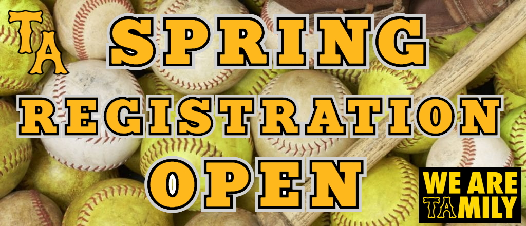Registration for the 2021 Townsend Ashby Youth Baseball &amp; Softball spring season is open!

Register before the end of January and save $25!