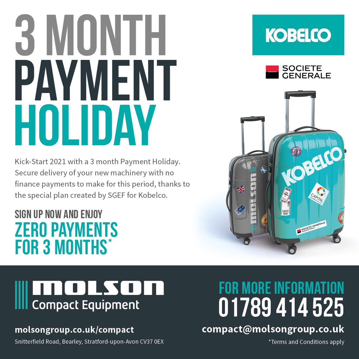 TAKE A BREAK, WITH A NEW KOBELCO

With the ability to take a holiday removed for a while, why not take a different kind of break; a holiday on finance payments for a new Kobelco excavator.

Find out more here: molsongroup.co.uk/compact/3-mont…

#kobelco #molsoncompact #molsongroup