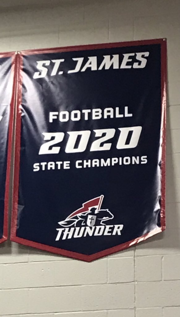 It’s up and it’s beautiful! <a href="/SJAFOOTBALL/">St. James Football</a> <a href="/SJAFootballAlum/">SJA Football Alumni</a> #ALLIN #212