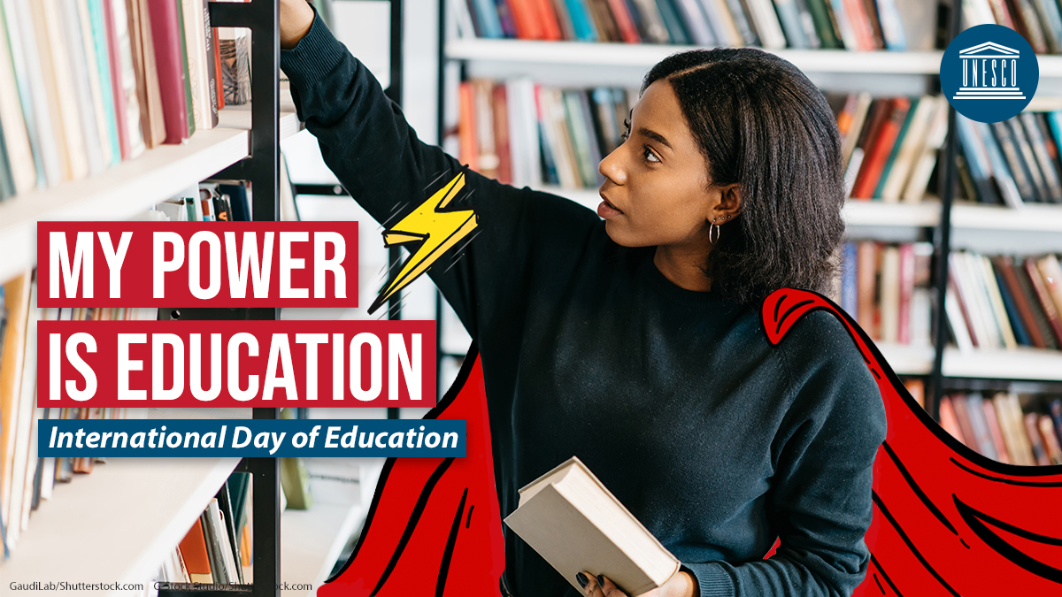 Dear world 🌍,

We cannot afford to let education systems break down because of #COVID19.

On Sunday's #EducationDay, recommit to invest in teachers &amp; learning for a better recovery. Let's #PowerEducation now⚡.

Sincerely,
🦸🏽‍♀️

on.unesco.org/2QJRWlq