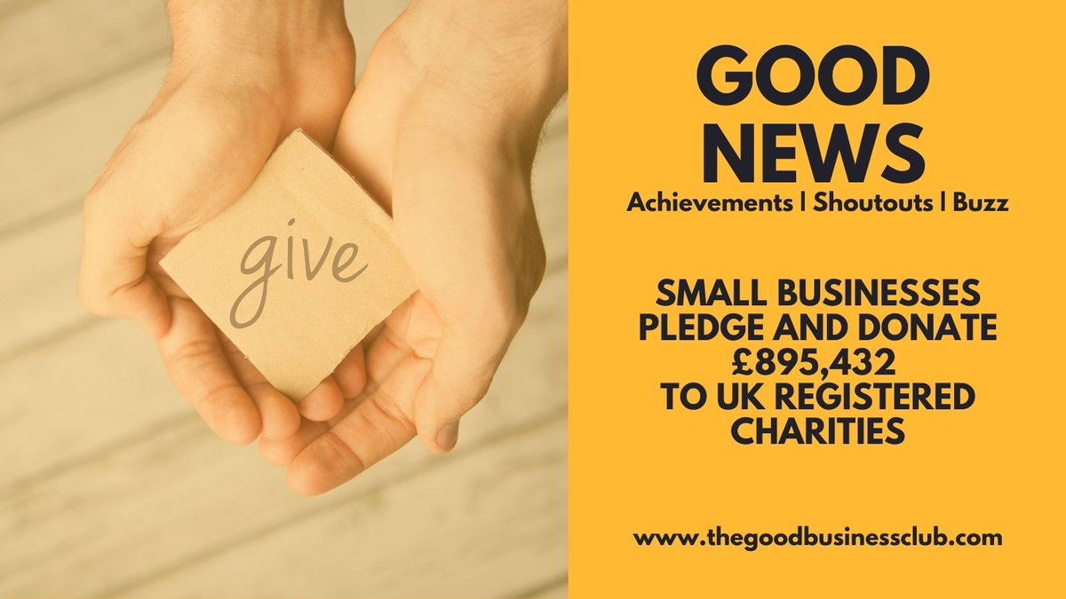 TheGoodBizClub's tweet image. Good news of small businesses putting purpose at the heart of what they do: In 2020 despite it being a tumultuous year, small businesses pledged and donated an incredible and unparalleled £895,432 to UK registered charities via the fundraising platform @workforgooduk #spreadgood