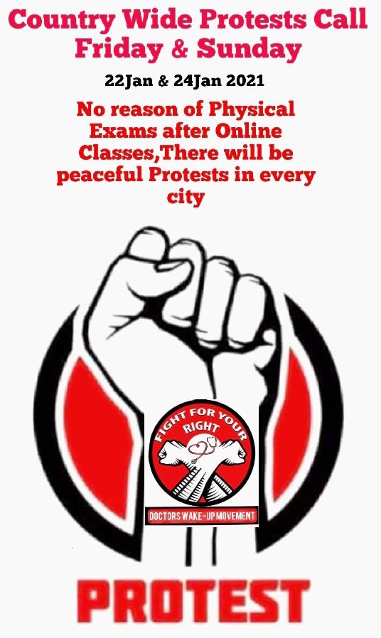 AamirMa71663658's tweet photo. 📢 Country Wide Protests Call
     🔴 Friday &amp; Sunday 🔴
There will be peaceful protests in every city on Friday 22Jan &amp; Sunday 24Jan.Its time for higher authorities to decide online exams for all.
#CountryWideProtestsCall
#OnlineExamOrWeProtest
#ہمارا_مطالبہ_ان_لائن_امتحانات https://t.co/yXseCIKO9r