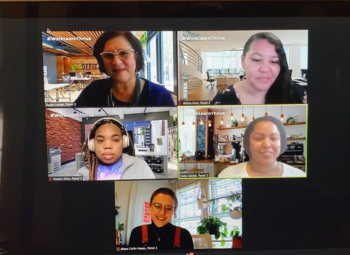 CommCorp_MA's tweet photo. Panel 2! Youth are discussing their experience in the program. They truly enjoyed the program and got opportunities to move up the ladder! @MassHireSS @FHCareerCenter #youthworks #worklearnthrive #wkdev https://t.co/3JwTNzfdIg