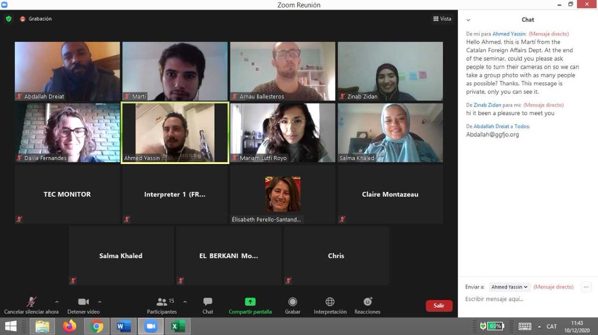 YoungMedVoices's tweet photo. #Throwback to YMV alumni taking part at 'Youth and Climate in the Mediterranean+25 Virtual Forum', (9 -11 Dec, 2020). Two workshops were co-organised with @IEMed_ & @exteriorscat on "Digitalisation and innovative solutions for climate emergency" in the framework of #25BCNProcess https://t.co/yU85uBHXFk