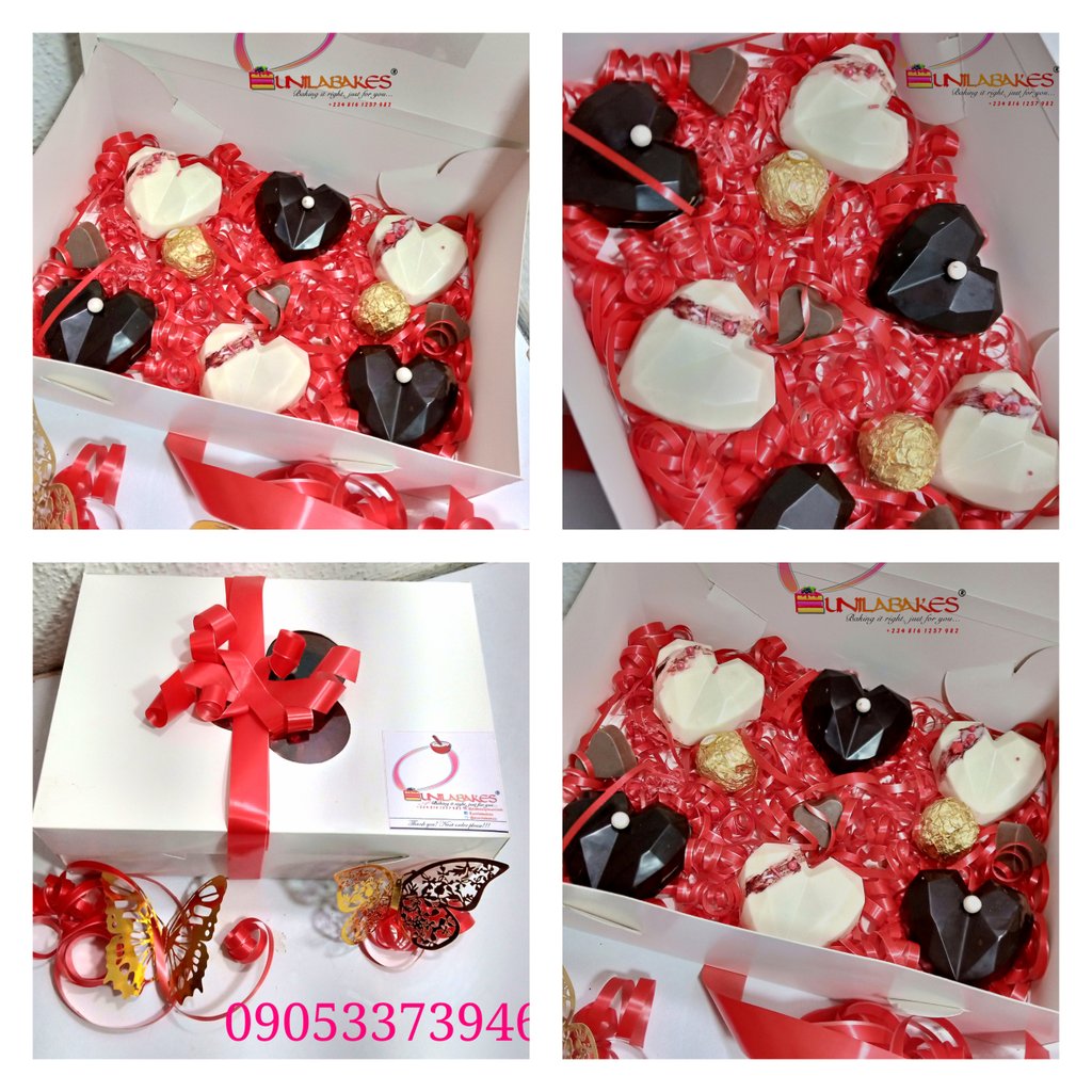 eunilabakes's tweet photo. @pamilerin Valentine 2021 box
Chocolates and cakesicles
Available in ibadan and it's environs 
Going for just #8000
You can order on 09053373946 , https://t.co/2aNkDcS0Fu.
Please help RT. thank you https://t.co/s2kaotg20R