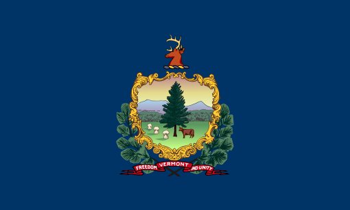 29. Vermont -- Their original flag was the banner used by Ethan Allen's Revolutionary War-era militia, The Green Mountain Boys. Vermont should immediately go back to using The Green Mountain Boys flag. This one is.... fine.