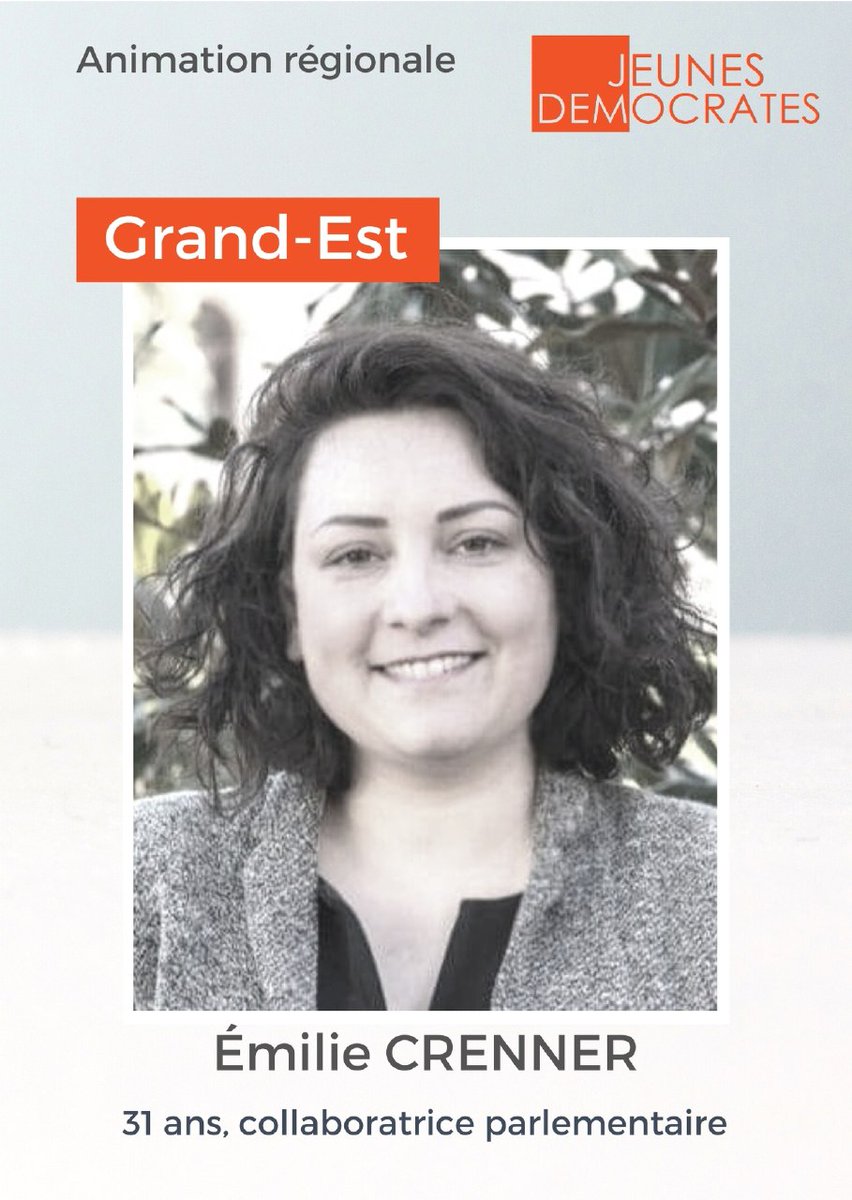 J_Democrates's tweet photo. 👩 Émilie CRENNER, 31 ans collaboratrice parlementaire, entrepreneure dans l'e-commerce est nommée animatrice régionale #JDems du #GrandEst. https://t.co/320Kd5Ykn7