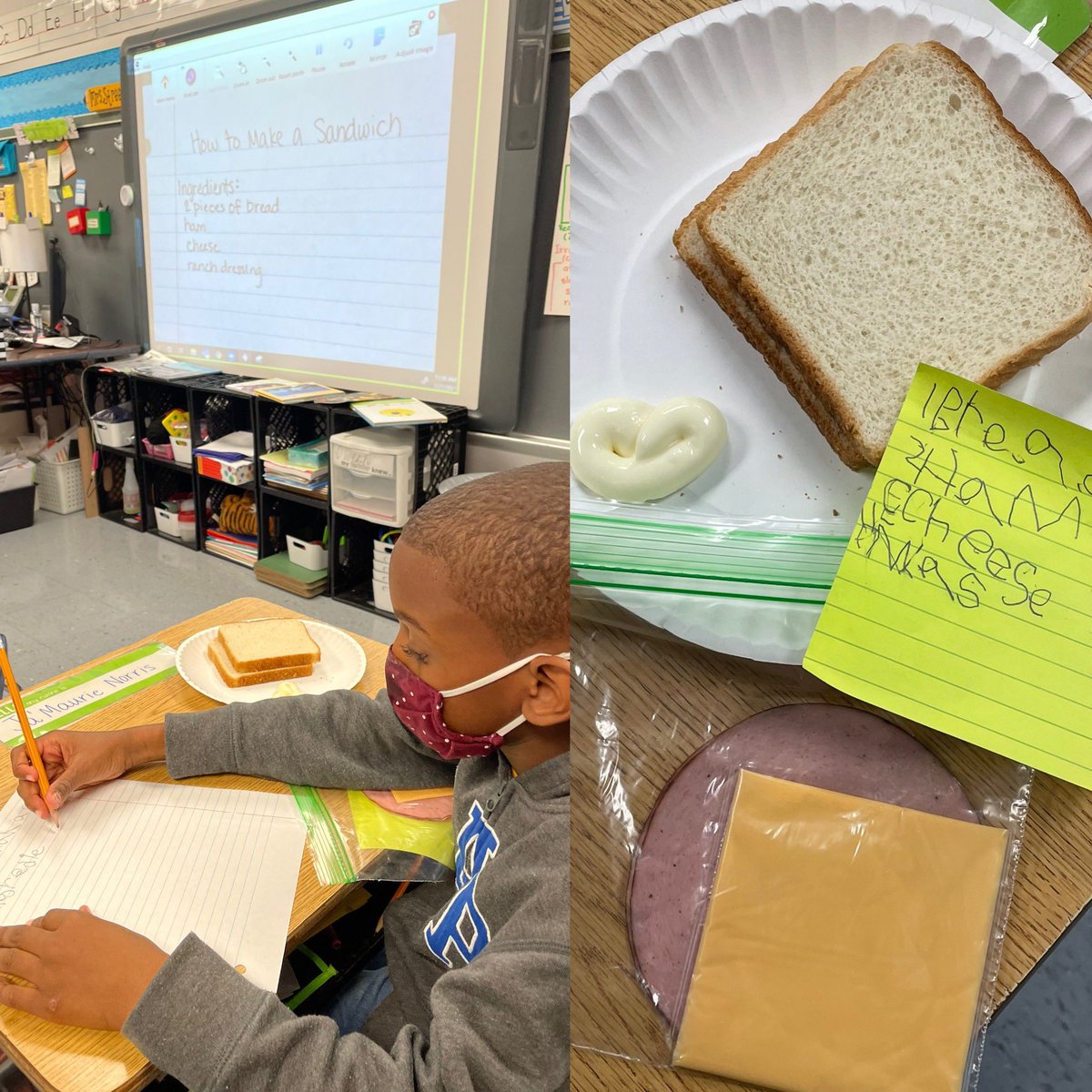 tonyadavis70's tweet photo. Hands on “How To” writing in 2nd grade!  Such an engaging way to get this writing piece started!  @TeacherJen11 @StuchberyES #pisdlachat https://t.co/guQiIGI3w7