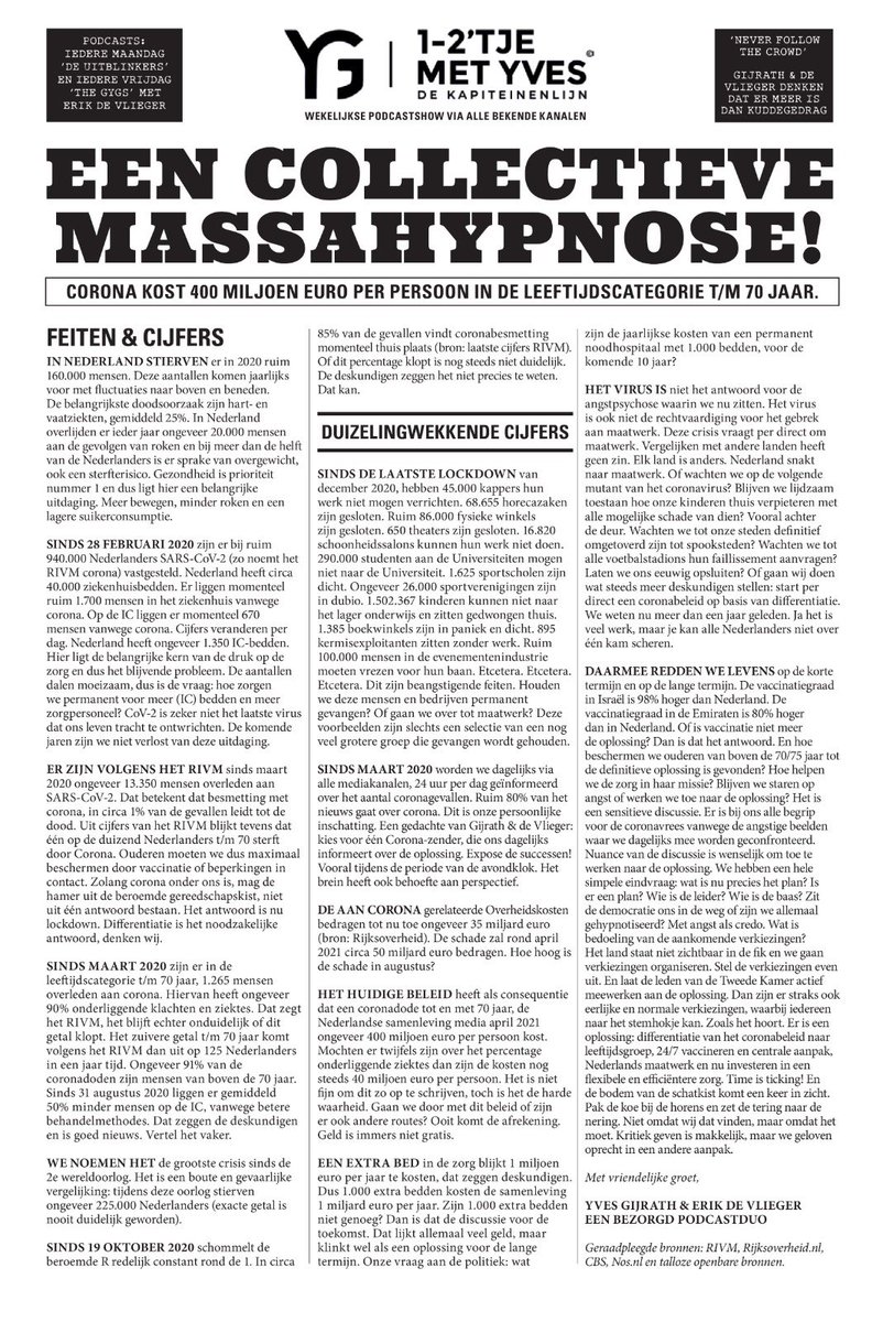 Ok. Deze advertentie (manifest) van @Yvesgijrath en ik is geweigerd door het respectabele  <a href="/FD_Nieuws/">FD Nieuws</a> . Onbegrijpelijk! RT en Like dit zoveel als mogelijk zodat de geachte meneer <a href="/PerryFeenstra/">Perry Feenstra</a> ons misschien ook begrijpt