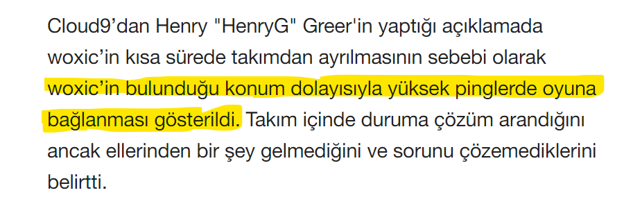 YETER!

Dünyaca ünlü CSGO oyuncumuz <a href="/w0xic/">Özgür Eker</a> 

ülkemizde DEHŞET YAVAŞ BİR İNTERNET altyapısı olması sebebiyle Cloud9 takımından çıkarıldı. 

20 yıl öncesinin internetiyle bugünün devler ligine ait olamayız!

#Hızlıİnternetİstiyoruz!

hurriyet.com.tr/sporarena/woxi…