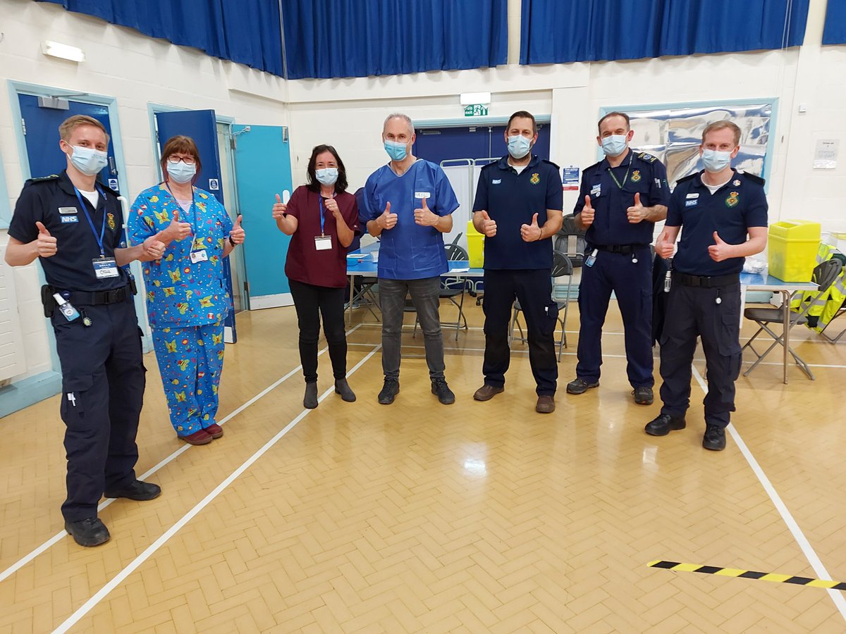 Ledwarn's tweet image. We're now vaccinating over 75s here at Gamston in Nottingham. Get booked in and come down and see us