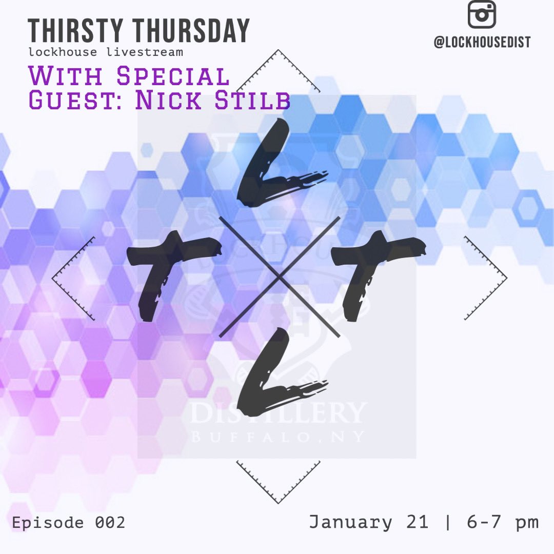 Thirsty Thursday Lockhouse Livestream with special guest <a href="/nicholasstilb/">Nicholas Stilb</a> tonight! See ya.