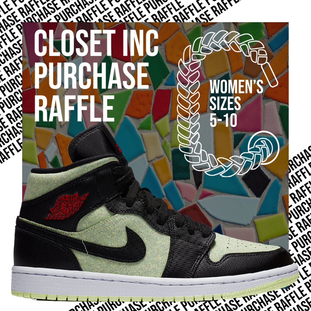 TheClosetInc's tweet photo. CLOSET INC PURCHASE RAFFLE 
-AIR JORDAN 1 MID "NIKE GRIND" (WOMEN'S)-

To Qualify: 
1. Retweet this post 
2. Sign up via the link in our bio

All participants must have a customer account/be following The Closet Inc. 

Entries Closet at 5 PM EST. https://t.co/F6JT73oiD6