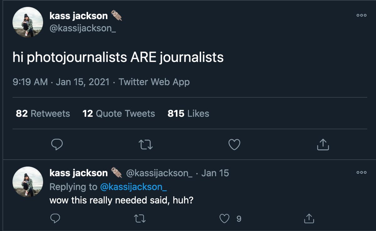 We are losing photojournalists and it's terrifying bc, to echo  @kassijackson_, photojournalists ARE journalists. It’s a specialized skill set that’s not easily replaced. Our work connects to the human experience, is guided by ethics and grounded in fact.