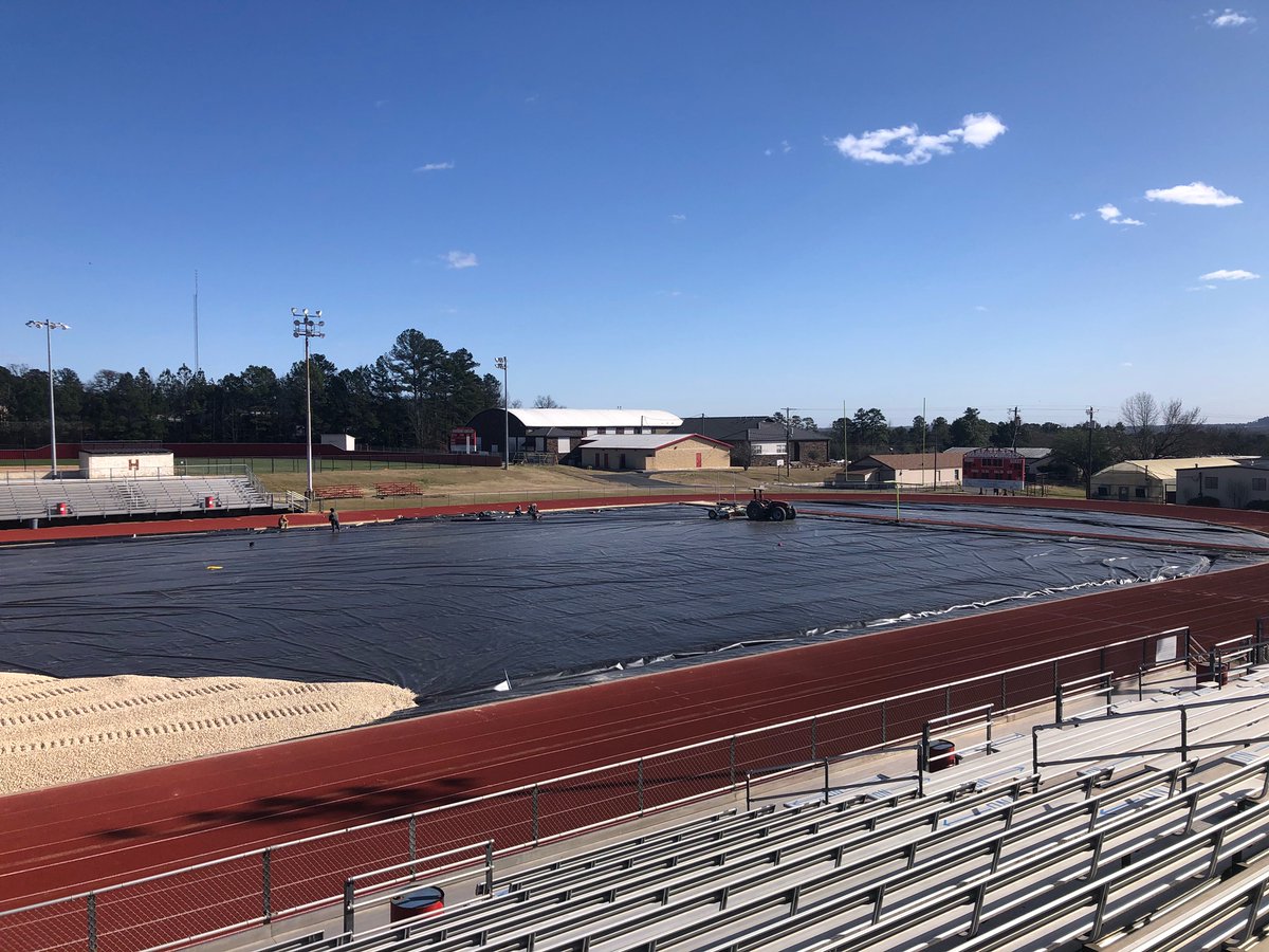Symmetry_Sports's tweet photo. Harmony ISD selects Symmetry Sports Construction for football. Check out the progress. Liner is down!
#harmonyisd @harmonyisd #football #symmetrysports @AstroTurfUSA #OnOurTurf #sportsconstruction #texas #coachlife #THSADA #TASA #sports #artificialturf #syntheticturf https://t.co/YFW9sjxD75