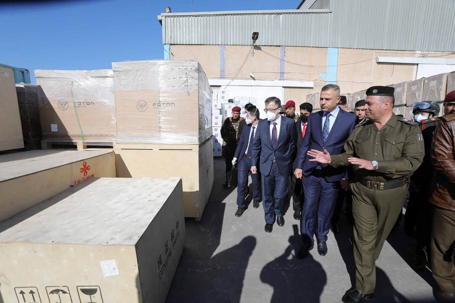 XHNews's tweet image. China offers donation to Iraq to help the country combat COVID-19 pandemic and improve the livelihood of its people xhne.ws/LmJIz