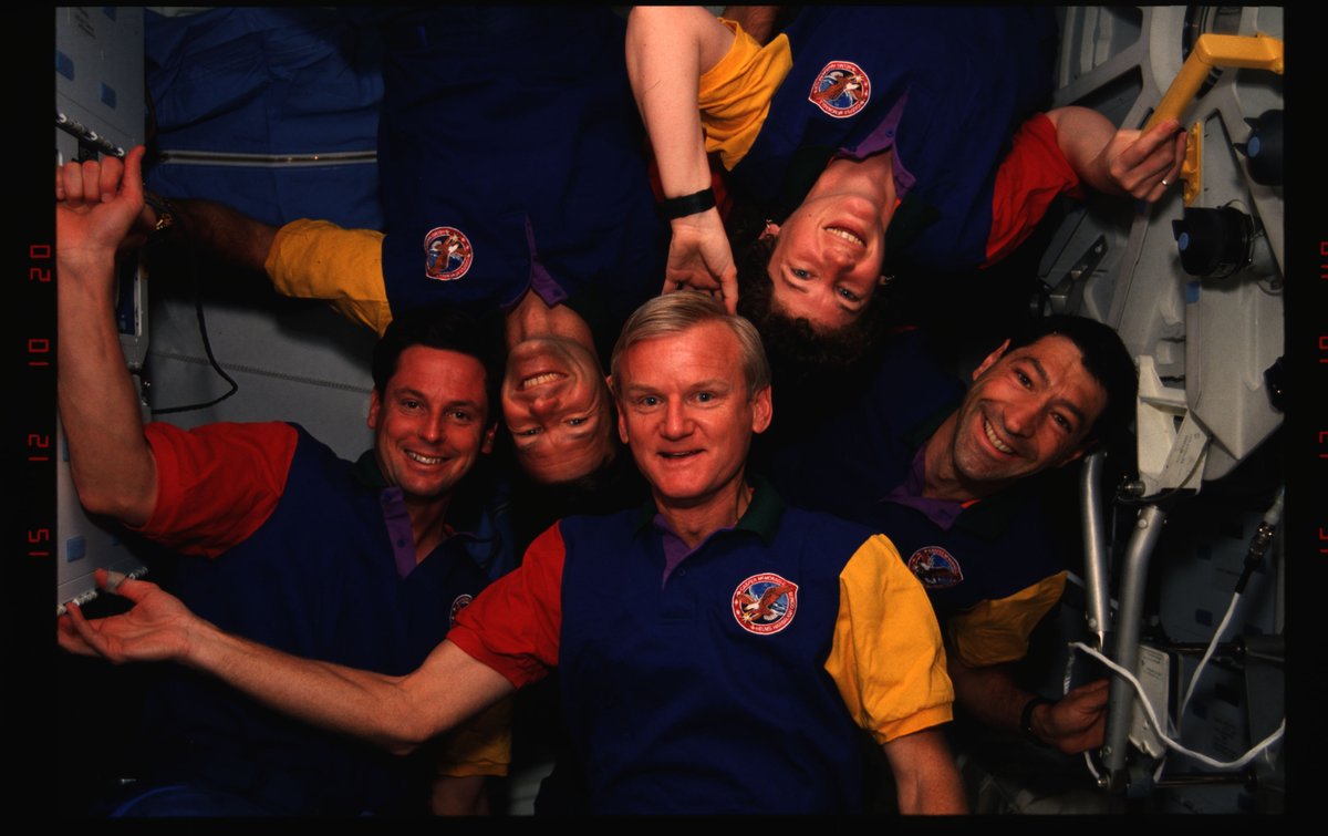 SpaceAboveUs's tweet photo. On STS-54 Endeavour is ready to deploy TDRS-F, we're ready to learn about the interstellar medium, and Greg Harbaugh and Mario Runco are ready to get a little EVA experience. #STS54 1/6 https://t.co/ESSdAJ169X