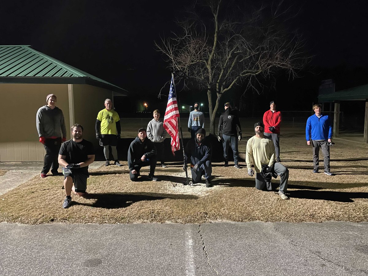 Had 20 men join us for some Q-School and for some circuit training today.  Great job Shortstop and Flux on the Q!!!!  Come join us tomorrow morning at 5:30am.  Barnet Park for a rucking(Weighted Backpack) or Run with the HIM's at Greyhounds at The Rotary Dog Park!!!  SYITG!!!!!