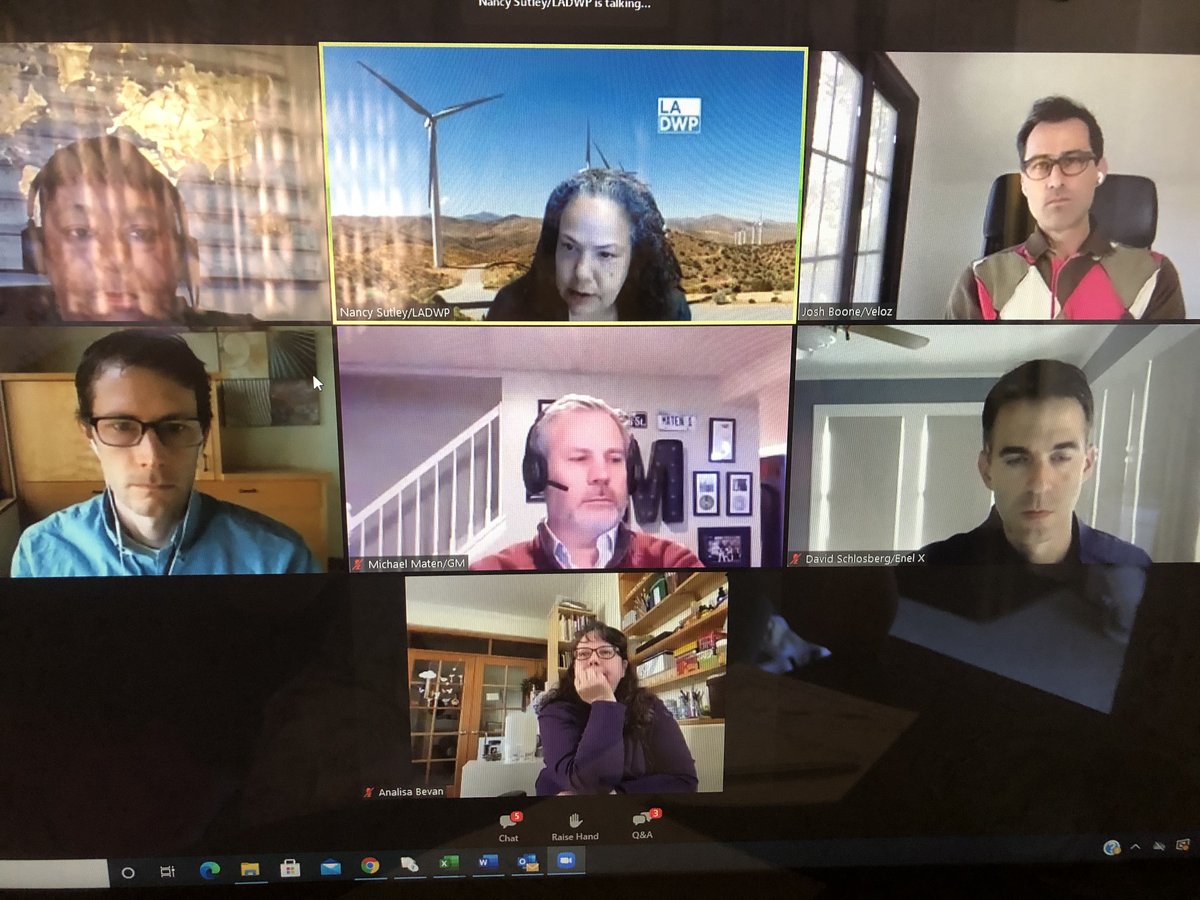 jenlmanfre's tweet photo. Great optimism on cooperation and building EV ecosystem at @LetsVeloz 100% 0-emissions by 2035 webinar. Insights from @AirResources Analisa Bevan, @Ford @CWilliams_Ford, @GM Mike Maten, @EnelXNA David Sclosberg, @LADWP Nancy Sutley and @lyft @smasmonium #electrifyit #cleanenergy https://t.co/B8fxikp2tc
