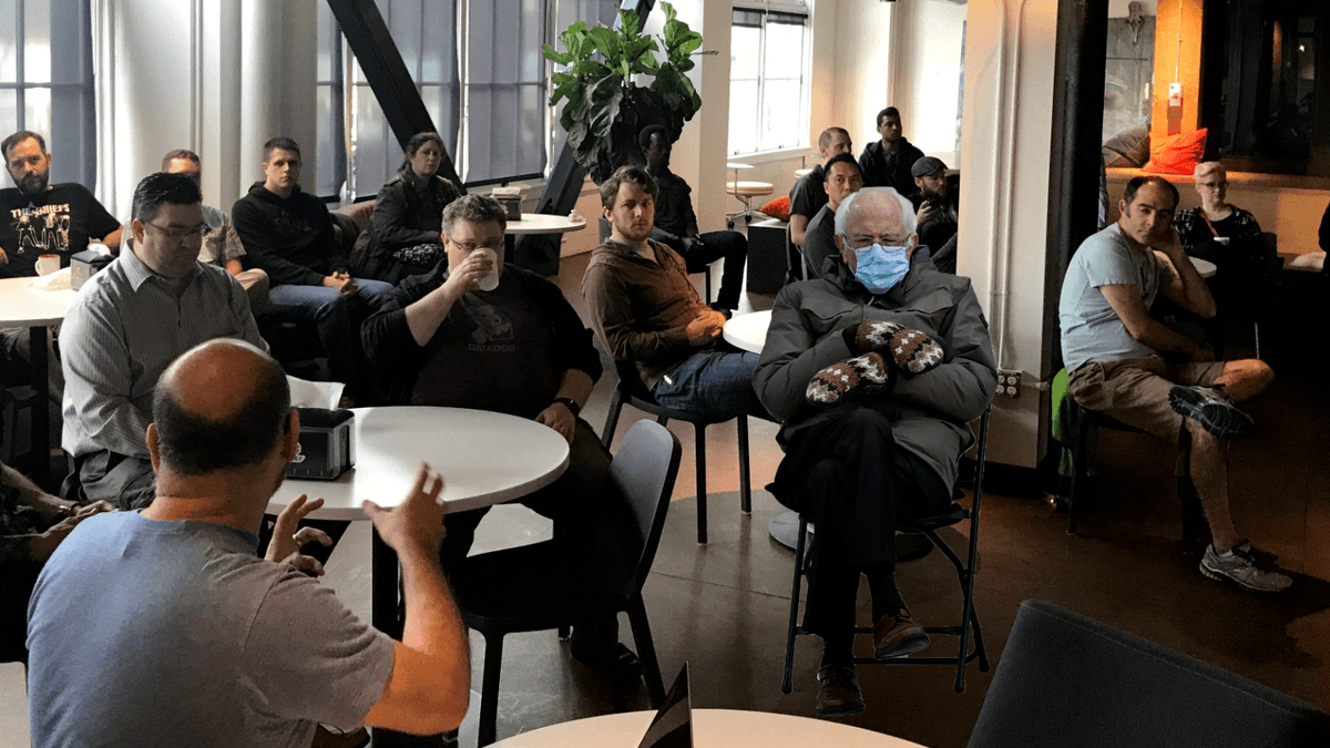 Bernie is joining us this week for #devops #welcoming #community - you should too!  8am PST, link to the Zoom in meetup.com/Seattle-Coffee… 

See you there!