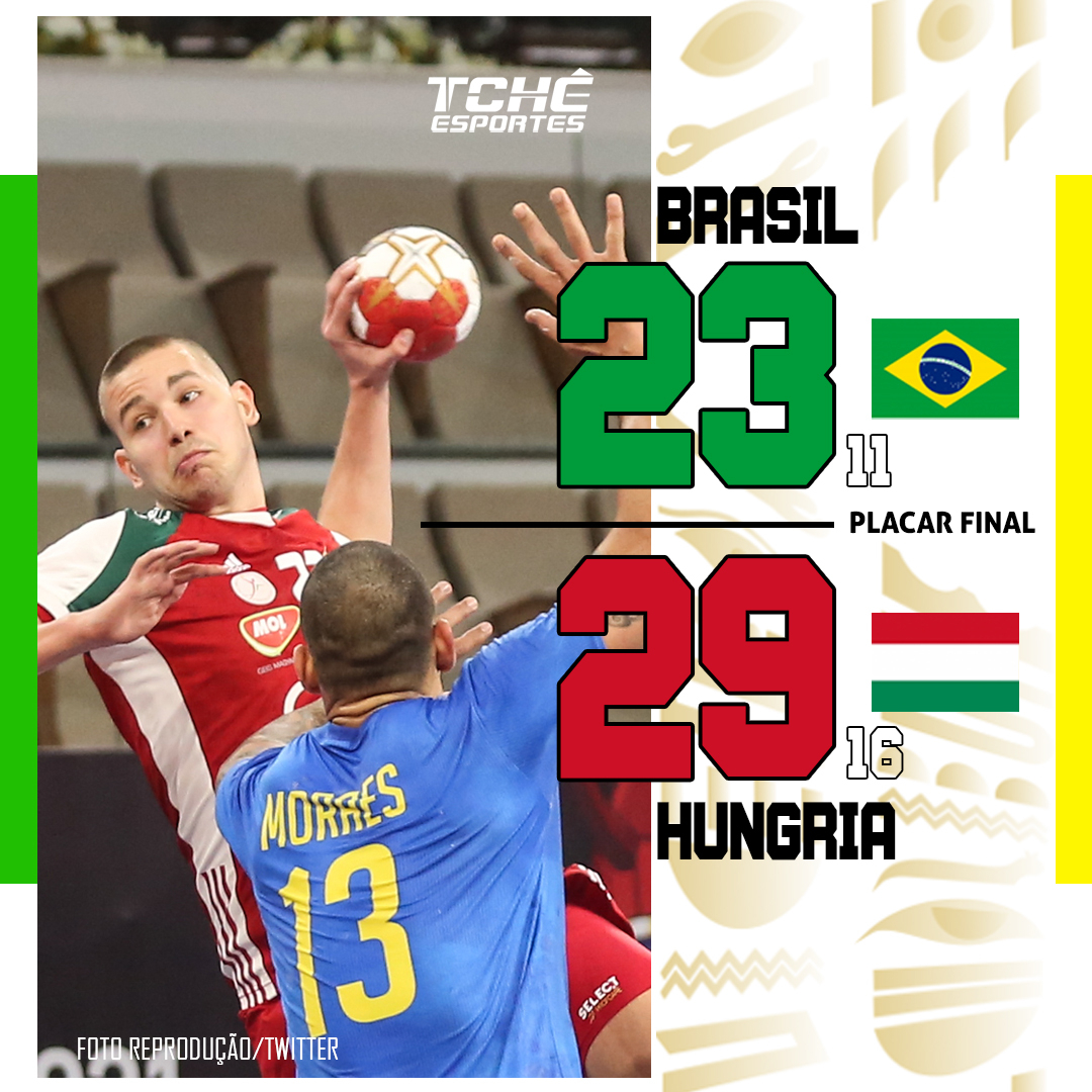 tche_esportes's tweet image. Brasil estreia com derrota no Main Round do Mundial do Egito.

Seleção Brasileira não conseguiu superar defesa húngara e perdeu a primeira partida da rodada principal por 23 a 29.

#guerreiros #warriors #goBrazil #timebrasil #cbhb #egypt