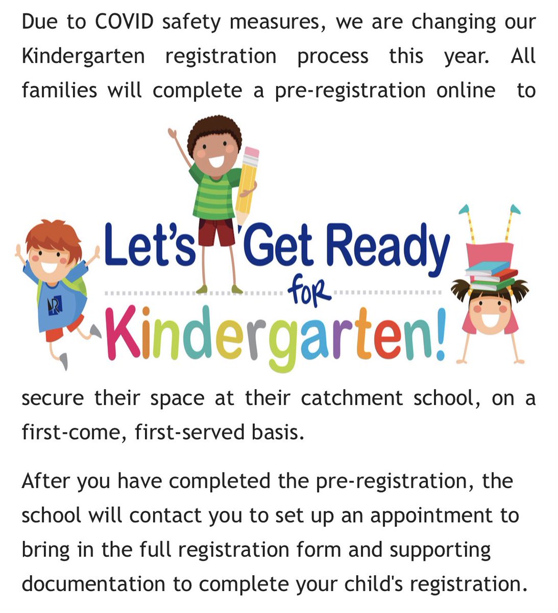 Kindergarten pre-registration week is in full swing! We are excited to meet our new students in September. Pre-register today using this link and Mrs. Godley will connect with you! forms.office.com/Pages/Response… We are registering for French and English K at École Mission Central!