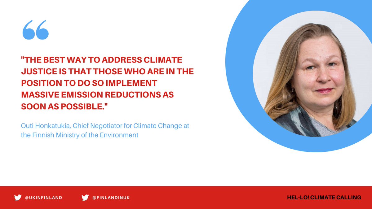 finlandinuk's tweet photo. 🎧🌍What is #climate justice and how can we achieve it? The second episode of our podcast #HelloClimateCalling brings together @paaneuvottelija and @lwhitmarsh to discuss fairness and behavioural change. Listen to the full episode on Spotify: https://t.co/gJLaovroSd @yministerio https://t.co/vQEW0XkSQB