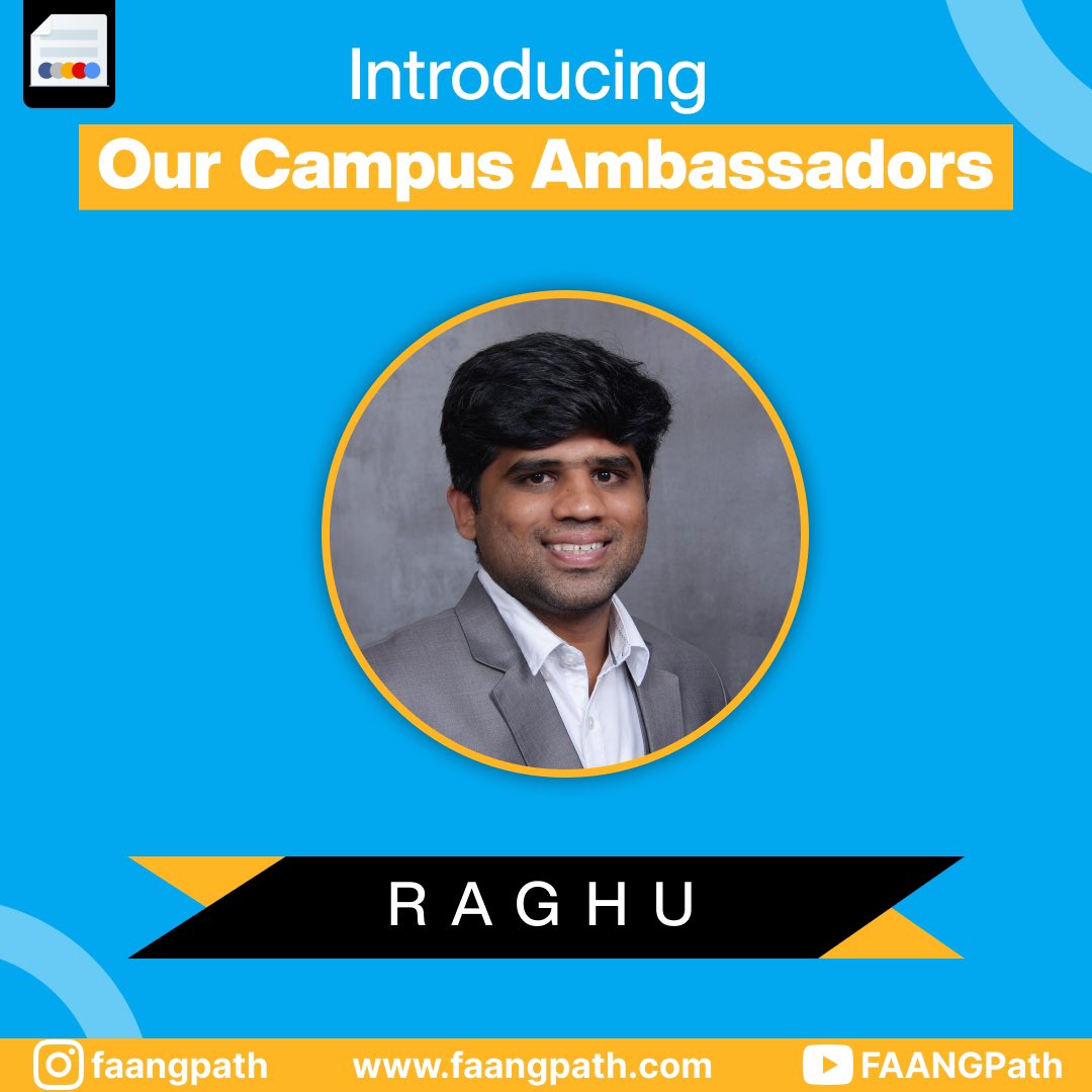 careerflow_ai's tweet photo. #FAANGPath Campus Ambassador
Name: Raghu
University Name: Michigan State University
Find out more: https://t.co/DmRAPuNt0B
#Team #CampusAmbassadors #resume #jobsearch #cv #jobs #careergoal #job #innovation #tech #Globetrotting #Travel #Entrepreneur #TeamBuilding https://t.co/dnHivYPv7d