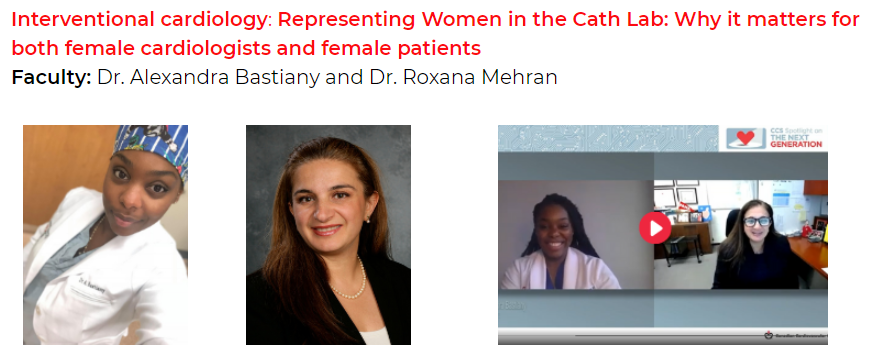 We've got more Spotlight on the Next Generation. Watch the episode called, 'Representing Women in the Cath Lab: Why it matters for both female cardiologists and female patients' with Dr. @AlexBastiany and Dr. @Drroxmehran @CAIC_ACCI #cardiology Watch here: ccs.ca/spotlight-on-t…