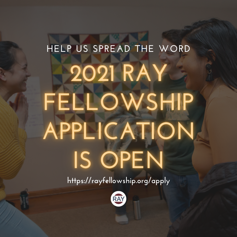 RAYFellowship's tweet photo. The 2021 RAY Fellowship application cycle is open! 🎉 Visit our website to learn more and start your application: https://t.co/yTc48snc7Z ✏️ 

Know any emerging leaders of color who should join RAY? Share and nominate them here! https://t.co/jIxaAaLiIH 💥 https://t.co/6pIMfV9Mqe