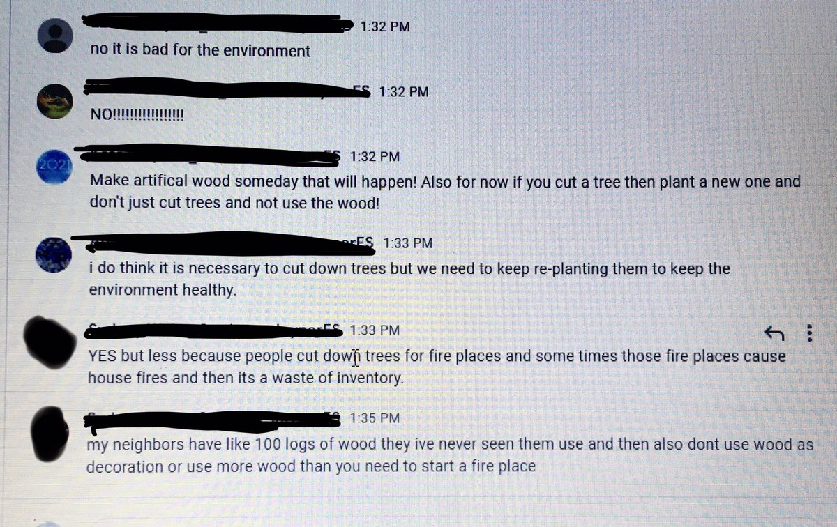 mrswilcox5th's tweet photo. Todayβs debate: Should people continue to cut down and use trees? What amazing and thoughtful responses from these IB learners! #iseeIB #sharingtheplanet #humanimpacts https://t.co/6QQuI0Aksd