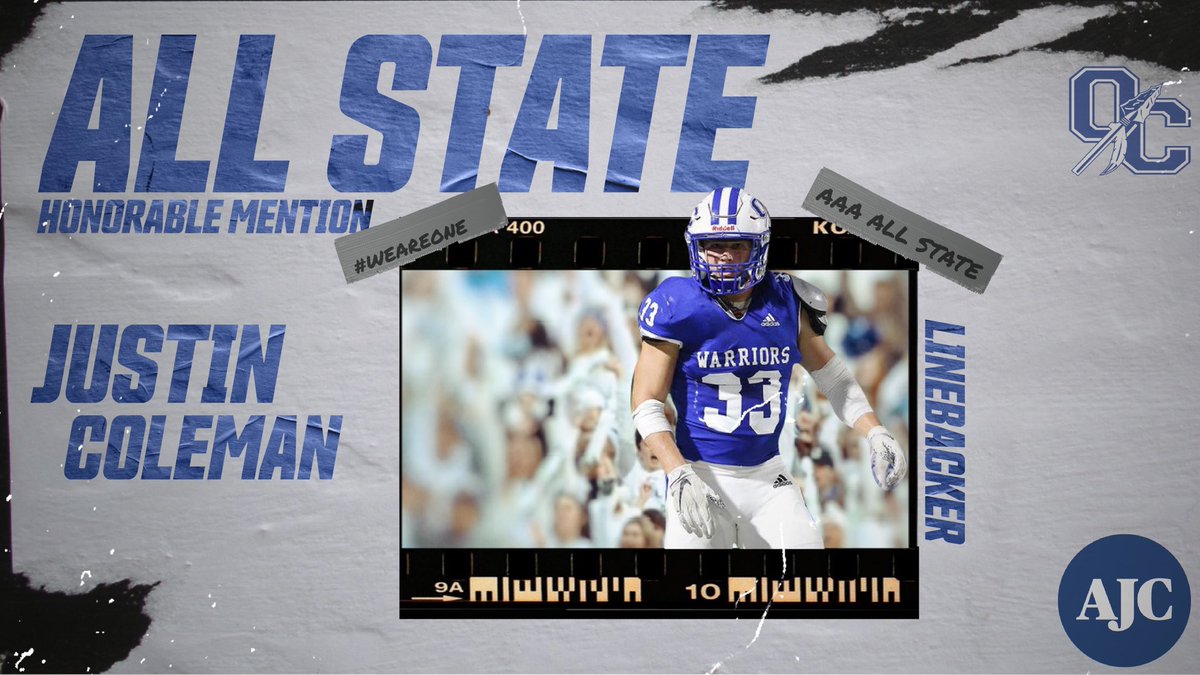 OCFearTheSpear's tweet photo. Honorable Mention @AJCsports AAA All State:

Justin Coleman: Senior
Linebacker

https://t.co/LPuRIJmBio https://t.co/YP5dNZFMxH