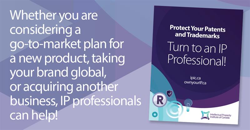 IP professionals can help – Download our Turn to an IP Professional brochure for more information.
ipic.ca/_uploads/60091… #ownit #ownyourip #cdnIP #cdninnovation
