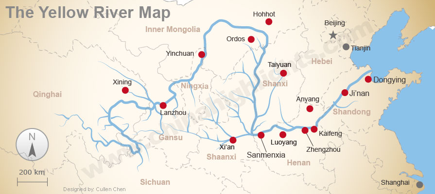 The culture thrived along the middle part of the Yellow river and its tributaries...