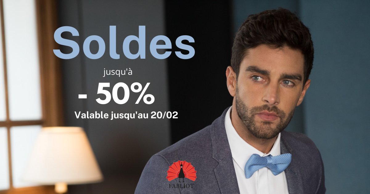 Fabliot's tweet photo. !! #soldes2021  !!
Avec les soldes, vous avez jusqu'à - 50 % de réduction sur le site #Fabliot et ce que jusqu'au 20/02, n'attendez plus, profitez en  ! 😉

🧶-> https://t.co/1Pow728RgT <-🧶

@valentinleonar porte le noeud papillon "d'un bleu sans pitié " en tricot 

#bowtie #tie https://t.co/yS0mIDvO2x